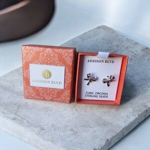 Sterling Silver 925 Bow Earrings